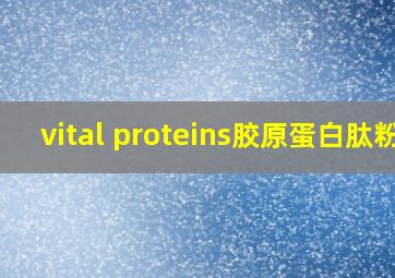 vital proteins胶原蛋白肽粉